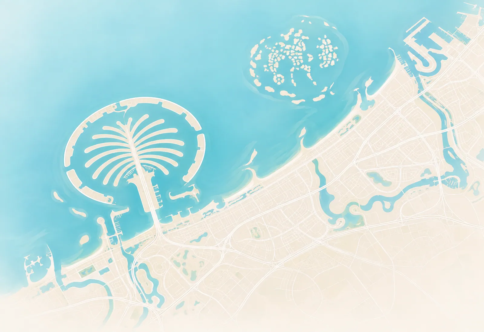 Map showing Fixing Care appliance repair coverage across Dubai