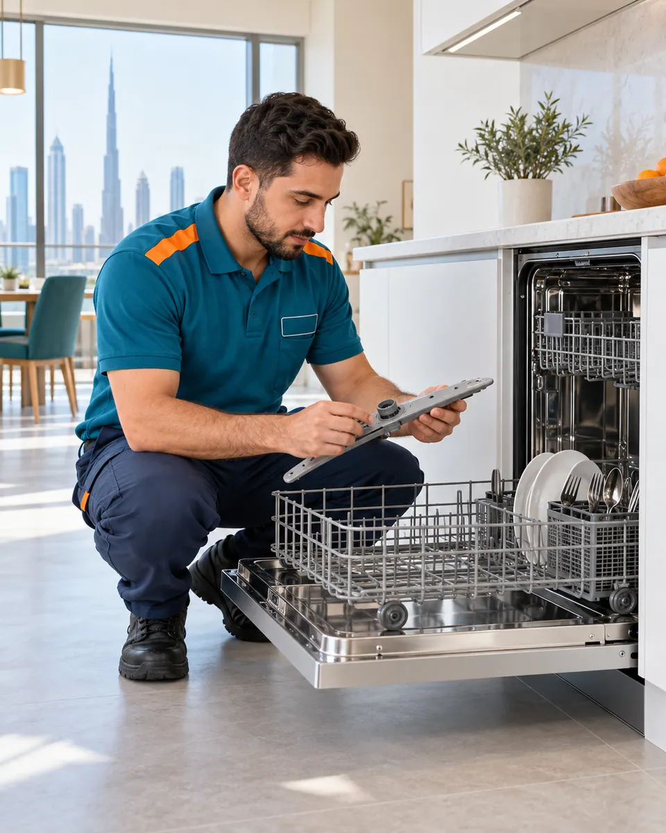 Miele dishwasher repair service request in Dubai