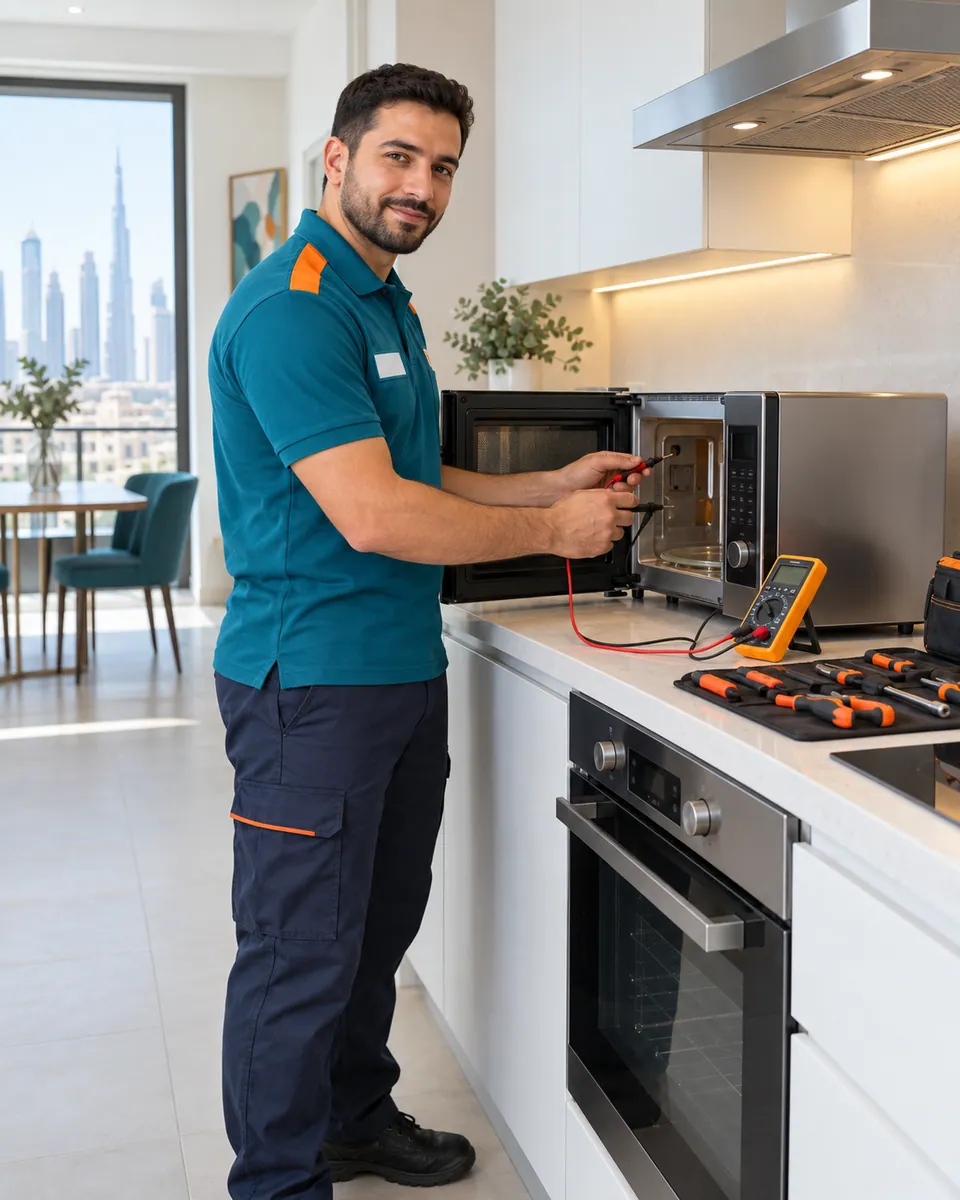 Miele home appliance repair service request in Dubai